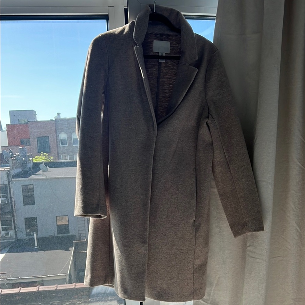 H&M Gray Trench Coat Classic Tailored Design